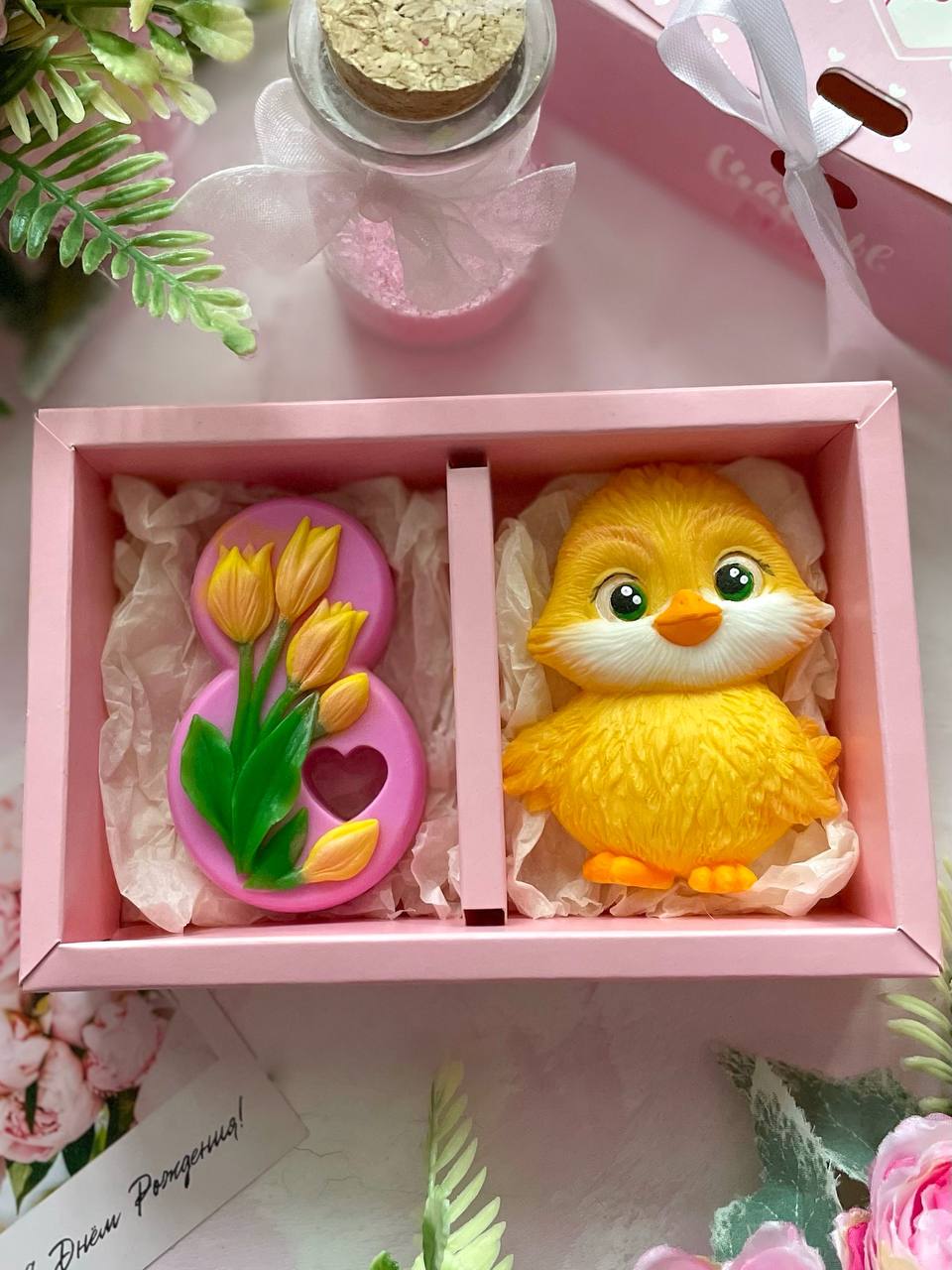 Silicone mold  "Eight with Five Tulips"