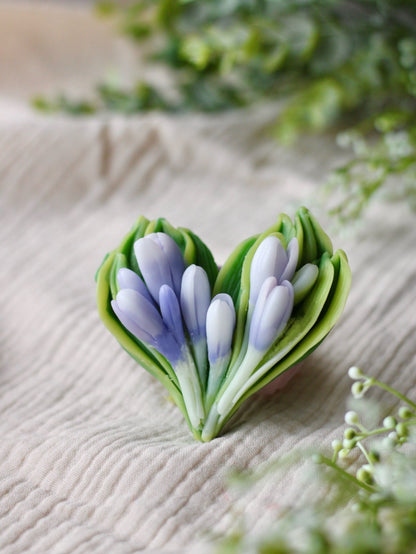 Silicone Mold "Heart with Сrocuses"